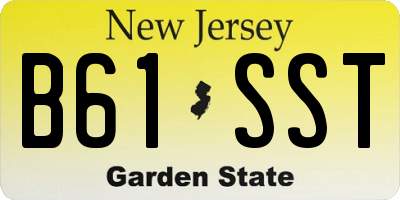 NJ license plate B61SST