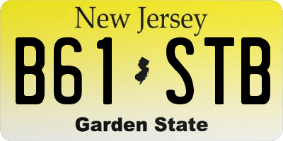NJ license plate B61STB