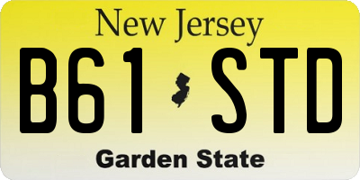 NJ license plate B61STD