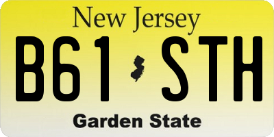 NJ license plate B61STH