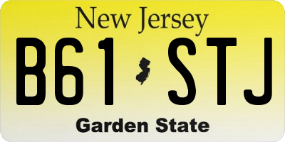 NJ license plate B61STJ