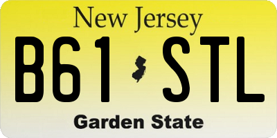 NJ license plate B61STL