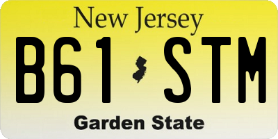 NJ license plate B61STM