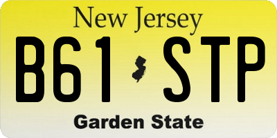NJ license plate B61STP
