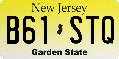 NJ license plate B61STQ
