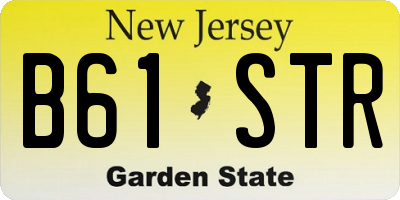 NJ license plate B61STR
