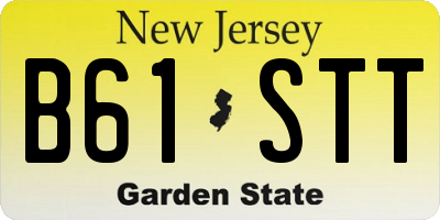 NJ license plate B61STT