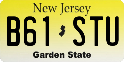 NJ license plate B61STU