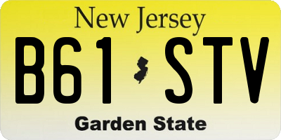 NJ license plate B61STV