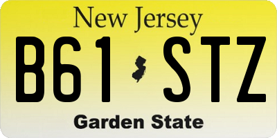 NJ license plate B61STZ