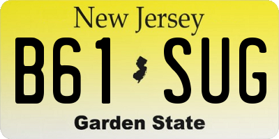 NJ license plate B61SUG