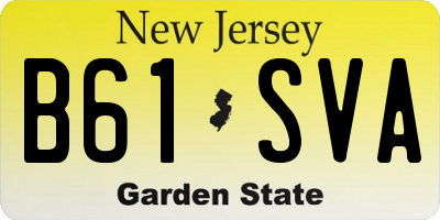 NJ license plate B61SVA