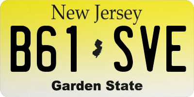 NJ license plate B61SVE