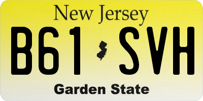 NJ license plate B61SVH
