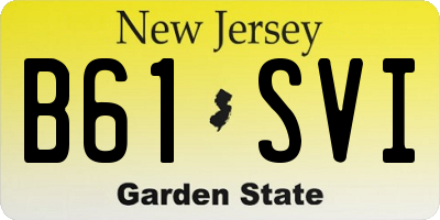 NJ license plate B61SVI