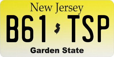 NJ license plate B61TSP