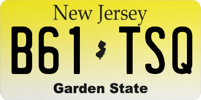NJ license plate B61TSQ