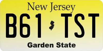 NJ license plate B61TST