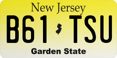 NJ license plate B61TSU