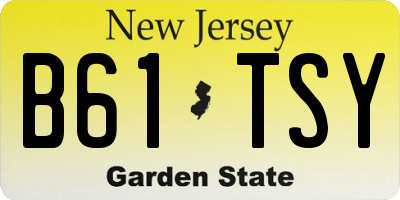 NJ license plate B61TSY