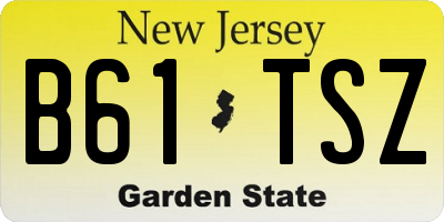 NJ license plate B61TSZ