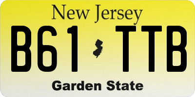 NJ license plate B61TTB