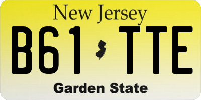 NJ license plate B61TTE