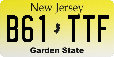 NJ license plate B61TTF