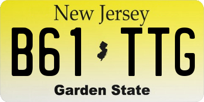 NJ license plate B61TTG