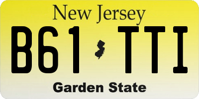 NJ license plate B61TTI