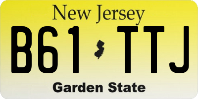 NJ license plate B61TTJ