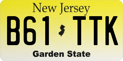 NJ license plate B61TTK