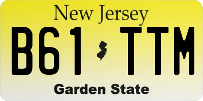 NJ license plate B61TTM