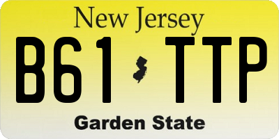 NJ license plate B61TTP