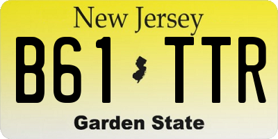 NJ license plate B61TTR