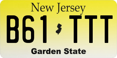 NJ license plate B61TTT