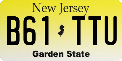 NJ license plate B61TTU