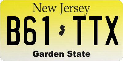 NJ license plate B61TTX