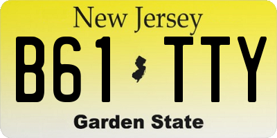 NJ license plate B61TTY