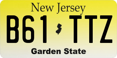 NJ license plate B61TTZ