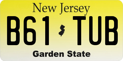 NJ license plate B61TUB