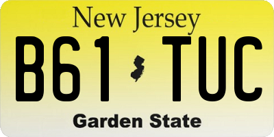NJ license plate B61TUC