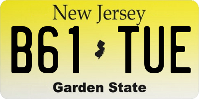 NJ license plate B61TUE