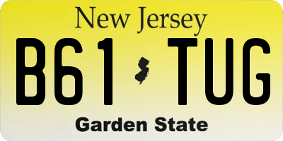 NJ license plate B61TUG