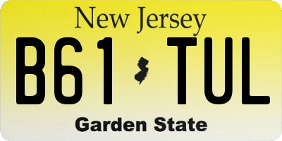 NJ license plate B61TUL