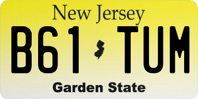 NJ license plate B61TUM