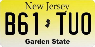 NJ license plate B61TUO