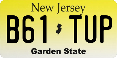 NJ license plate B61TUP