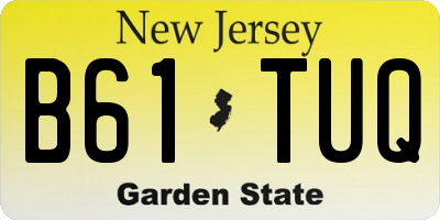 NJ license plate B61TUQ