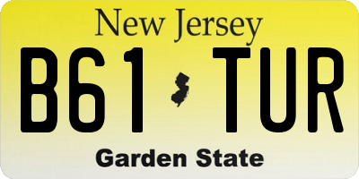 NJ license plate B61TUR